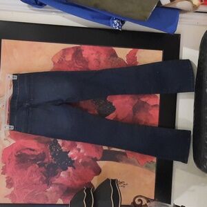 NWT BLUE STRETCH MID-RISE BOOR CUT JEANS HOT🔥 LACE UP DESIGN NOBO